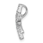 14k White Gold 1/2 carat Lab Grown Diamond VS/SI+ G+ Complete Chain Slide Pendant