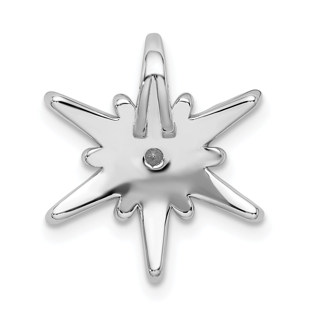 14k White Gold 1/2 carat Lab Grown Diamond VS/SI+ G+ Complete Chain Slide Pendant