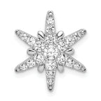 14k White Gold 1/2 carat Lab Grown Diamond VS/SI+ G+ Complete Chain Slide Pendant