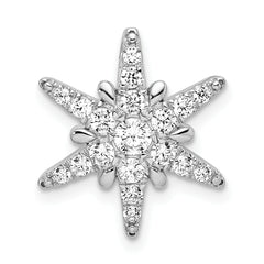 14k White Gold 1/2 carat Lab Grown Diamond VS/SI+ G+ Complete Chain Slide Pendant