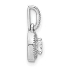 14k White Gold 1/2 carat Lab Grown Diamond VS/S FGH Oval Complete Vintage Pendant