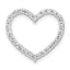 14k White Gold 1/2 carat Lab Grown Diamond VS/SI+ G+ Complete Heart Chain Slide Pendant
