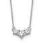 14k White Gold 3/4 carat Lab Grown Diamond VS/SI+ G+ Round Complete 18 inch Three Stone Necklace