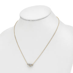 14k 1 1/2 carat Lab Grown Diamond VS/SI+ G+ Round Complete 18 inch Three Stone Necklace