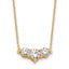14k 1 1/2 carat Lab Grown Diamond VS/SI+ G+ Round Complete 18 inch Three Stone Necklace