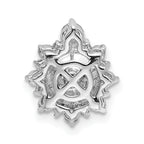 14k White Gold 1/3 carat Lab Grown Diamond VS/SI+ G+ and 7.00 mm Freshwater Cultured Pearl Chain Slide Pendant