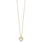 10k 1/2 carat Lab Grown Diamond VS/SI+ G+ Complete 18 inch Heart Pendant Necklace