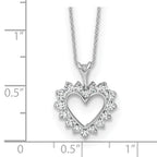 14kw 1/2 carat Lab Grown Diamond VS/SI+ G+ Complete 18 inch Heart Pendant Necklace