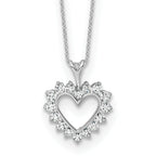 14kw 1/2 carat Lab Grown Diamond VS/SI+ G+ Complete 18 inch Heart Pendant Necklace