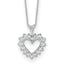 14kw 1/2 carat Lab Grown Diamond VS/SI+ G+ Complete 18 inch Heart Pendant Necklace