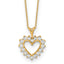 14k 1/2 carat Lab Grown Diamond VS/SI+ G+ Complete 18 inch Heart Pendant Necklace