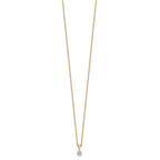 14k 1/5 carat Lab Grown Diamond VS/SI+ G+ Three Prong 18 inch Solitare Pendant Necklace