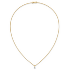 14k 1/5 carat Lab Grown Diamond VS/SI+ G+ Three Prong 18 inch Solitare Pendant Necklace