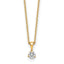 14k 1/5 carat Lab Grown Diamond VS/SI+ G+ Three Prong 18 inch Solitare Pendant Necklace