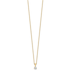 14k 1/3 carat Lab Grown Diamond VS/SI+ G+ Three Prong 18 inch Solitare Pendant Necklace