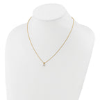 14k 1/3 carat Lab Grown Diamond VS/SI+ G+ Three Prong 18 inch Solitare Pendant Necklace