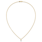 14k 1/3 carat Lab Grown Diamond VS/SI+ G+ Three Prong 18 inch Solitare Pendant Necklace