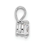 14k White Gold 1/2 carat Lab Grown Diamond VS/SI+ G+ Three Prong Complete Solitaire Pendant