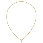 14k 1/2 carat Lab Grown Diamond VS/SI+ G+ Three Prong 18 inch Solitare Pendant Necklace