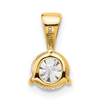 14k 3/4 carat Lab Grown Diamond VS/SI+ G+ Three Prong Solitare Pendant