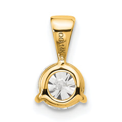 14k 3/4 carat Lab Grown Diamond VS/SI+ G+ Three Prong Solitare Pendant