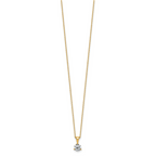 14k 1 carat Lab Grown Diamond VS/SI+ G+ Three Prong 18 inch Solitare Pendant Necklace