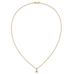 14k 1 carat Lab Grown Diamond VS/SI+ G+ Three Prong 18 inch Solitare Pendant Necklace