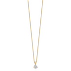 14k 7/8 carat Lab Grown Diamond VS/SI+ G+ Three Prong 18 inch Solitare Pendant Necklace