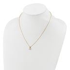 14k 1 carat Lab Grown Diamond VS/SI+ G+ Three Prong 18 inch Solitare Pendant Necklace