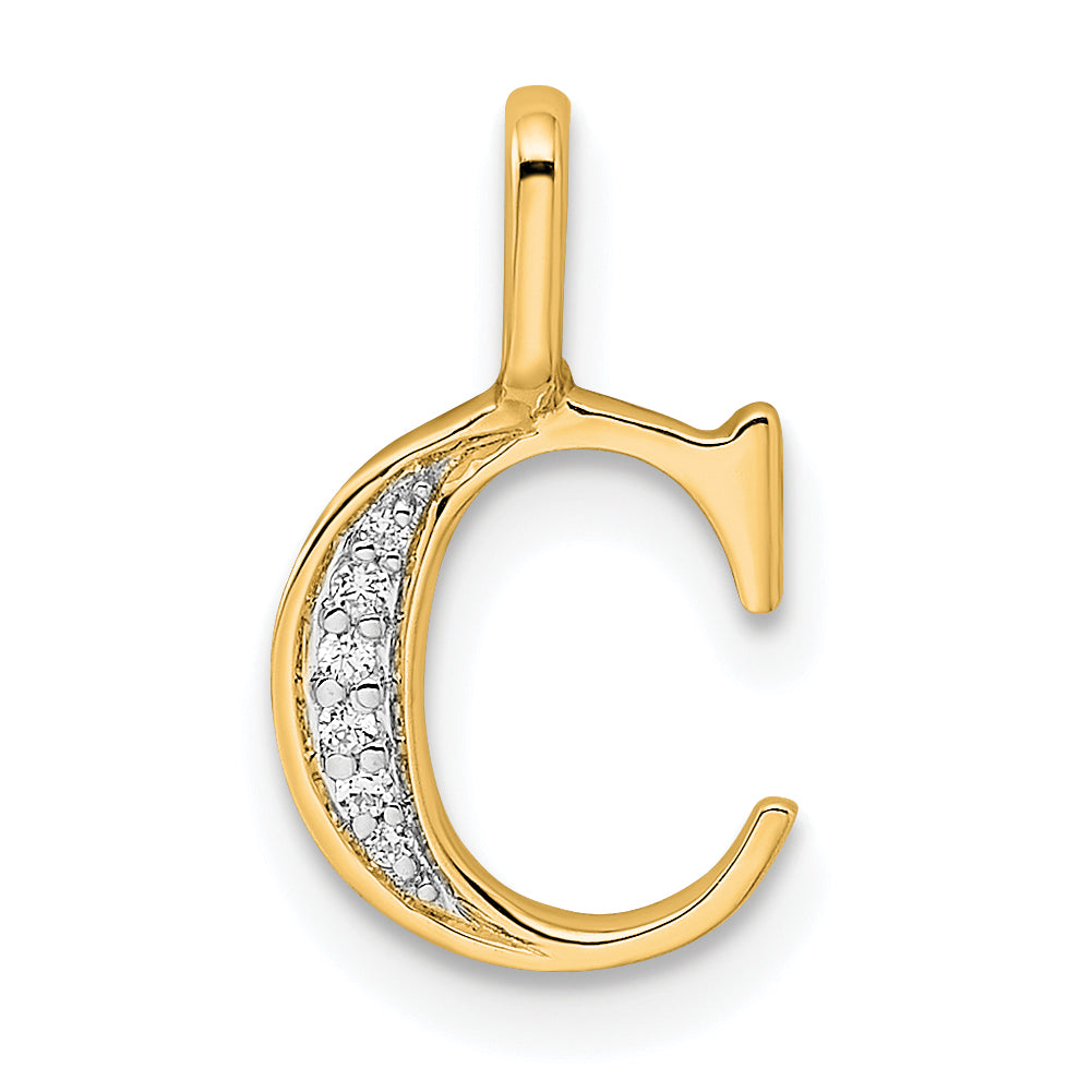 10K Diamond Letter C Initial Pendant Main image