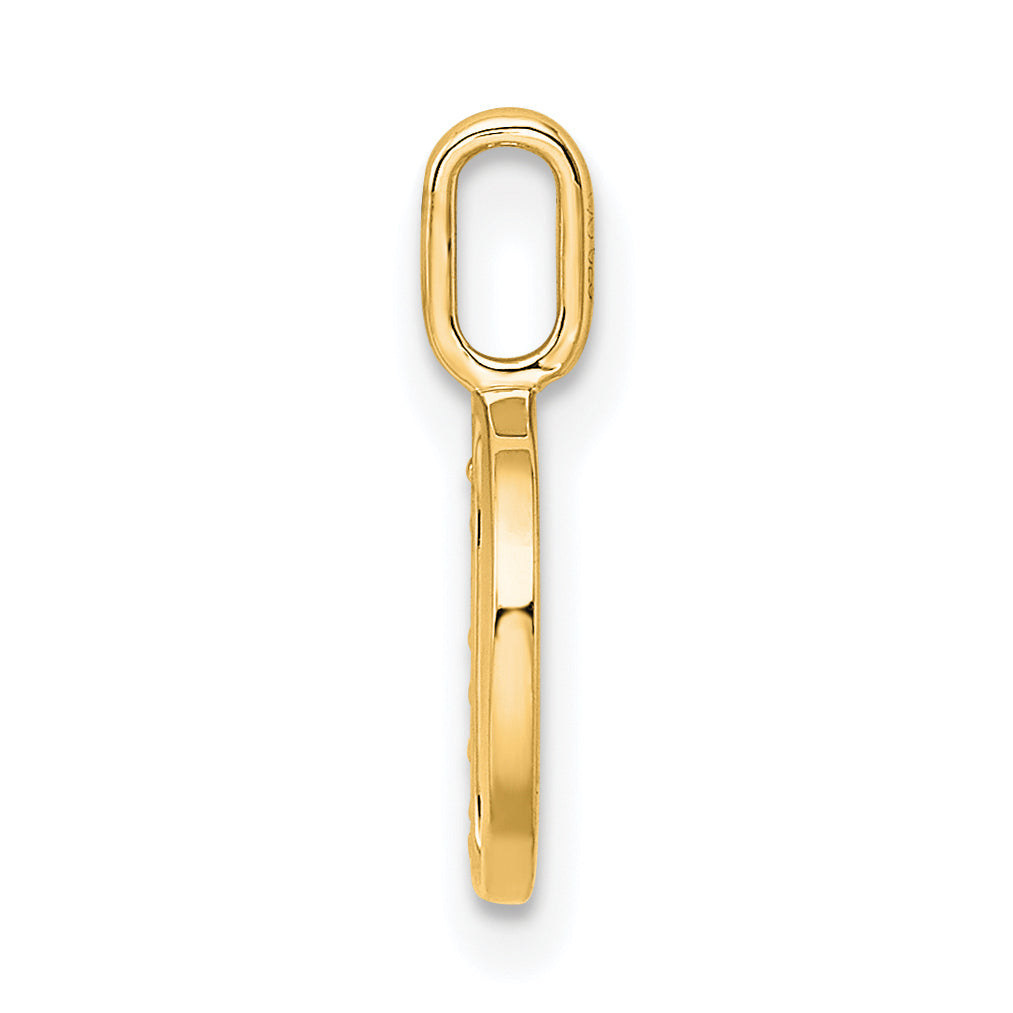 10K Diamond Letter D Initial Pendant Secondary image