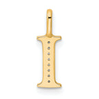 10K Diamond Letter I Initial Pendant