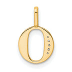 10K Diamond Letter O Initial Pendant