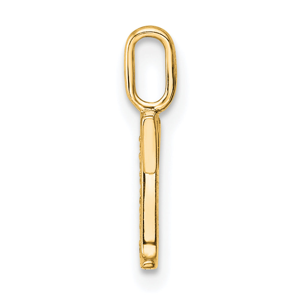 10K Diamond Letter T Initial Pendant Secondary image