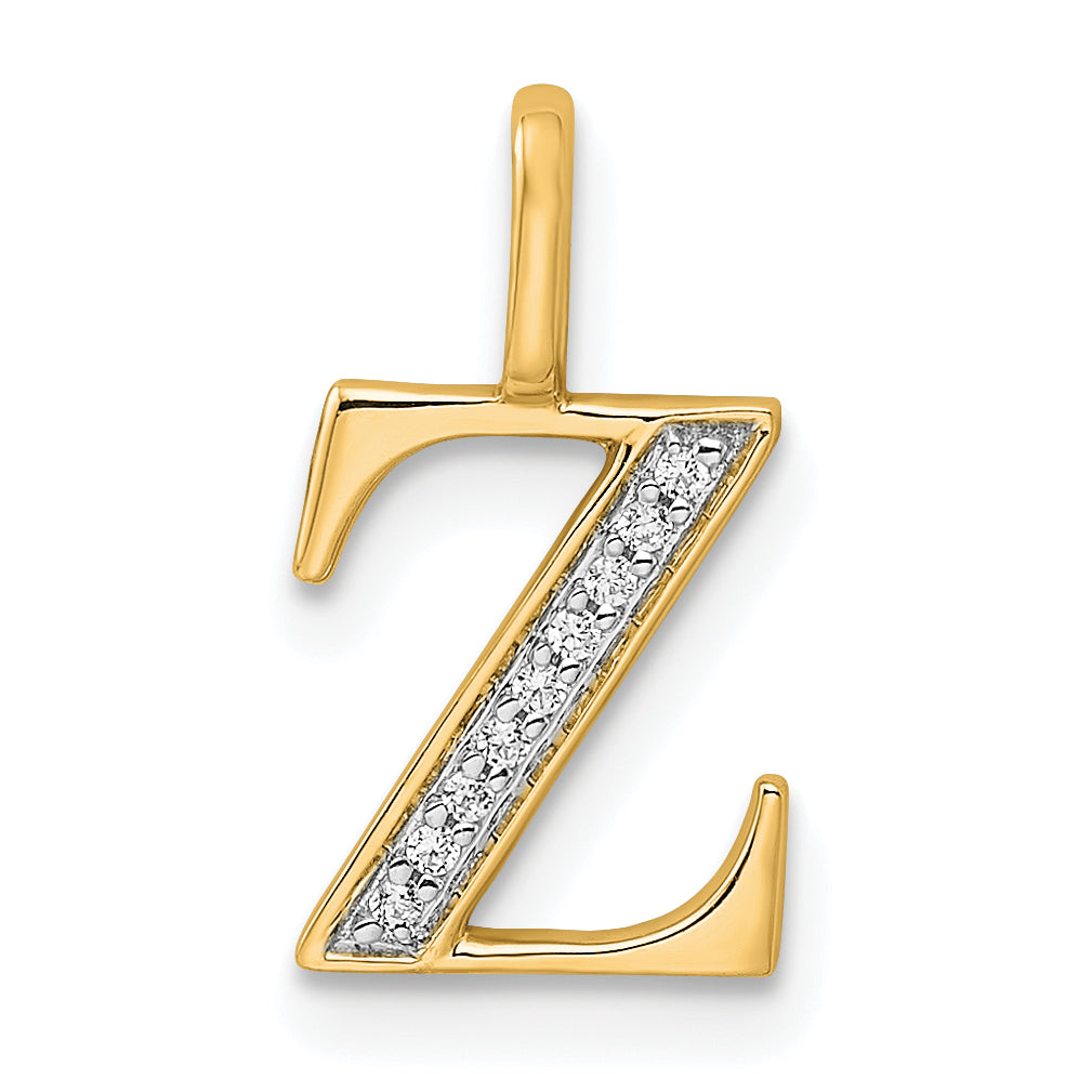 10K Diamond Letter Z Initial Pendant Main image