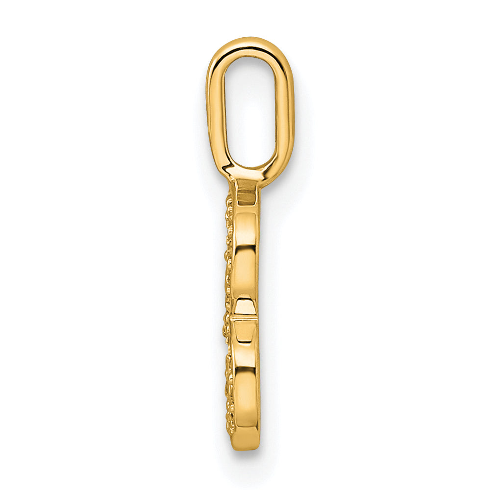 14K  Gold Diamond Letter B Initial Pendant Secondary image