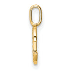 14K Yellow Gold Diamond Letter C Initial Pendant
