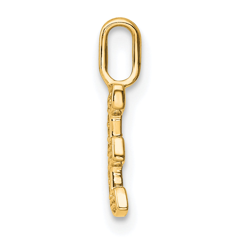 14K  Gold Diamond Letter E Initial Pendant Secondary image