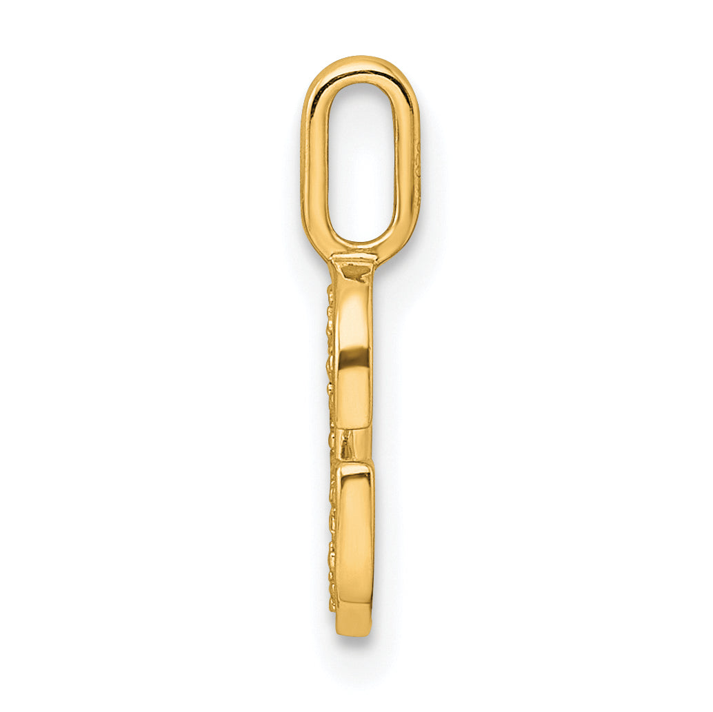 14K  Gold Diamond Letter G Initial Pendant Secondary image