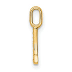 14K  Gold Diamond Letter L Initial Pendant
