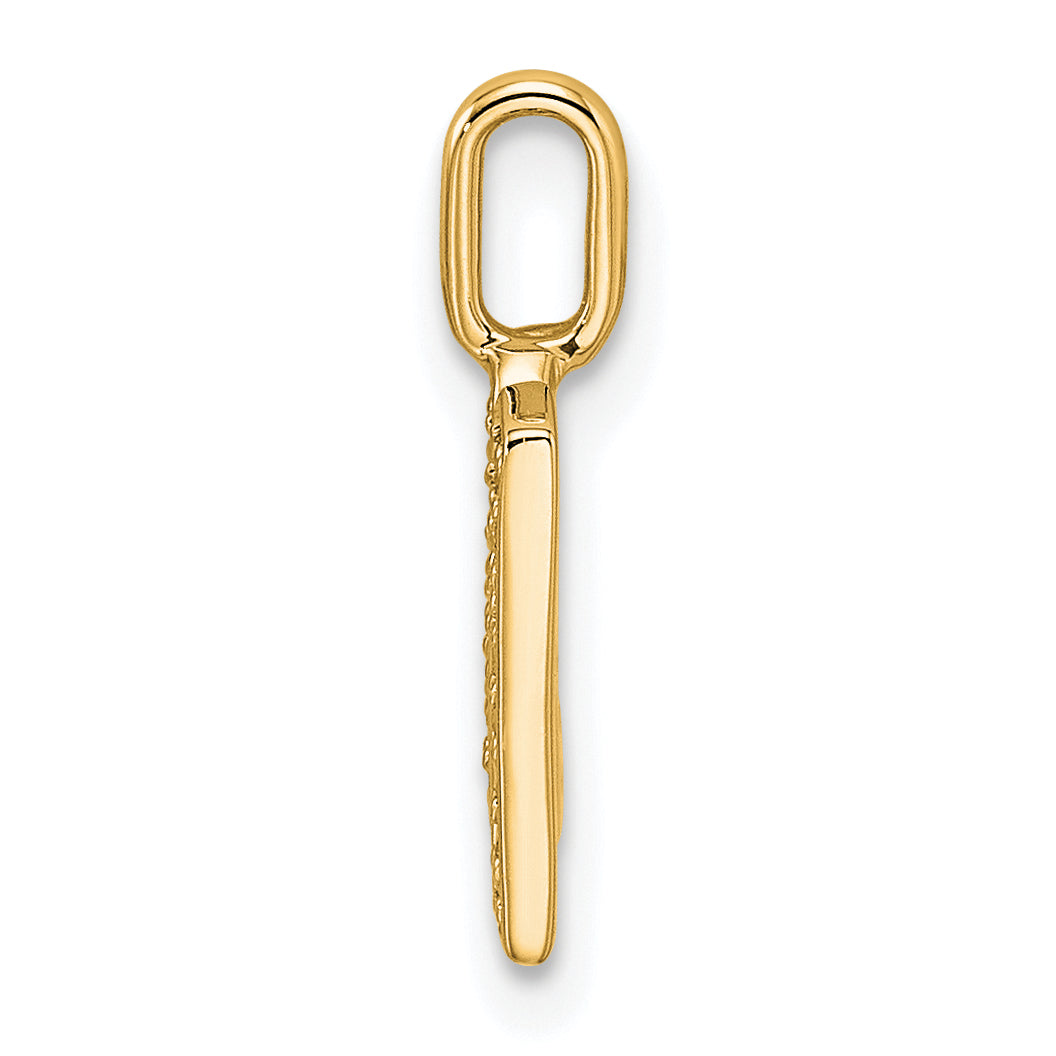14K Yellow Gold Diamond Letter M Initial Pendant Secondary image