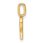 14K  Gold Diamond Letter P Initial Pendant