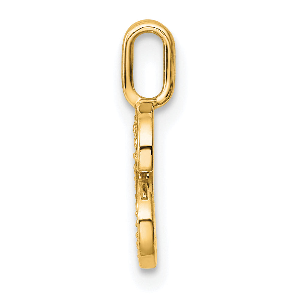 14K  Gold Diamond Letter S Initial Pendant Secondary image