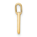 14K  Gold Diamond Letter W Initial Pendant