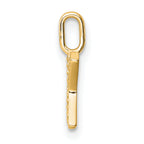 14K  Gold Diamond Letter X Initial Pendant
