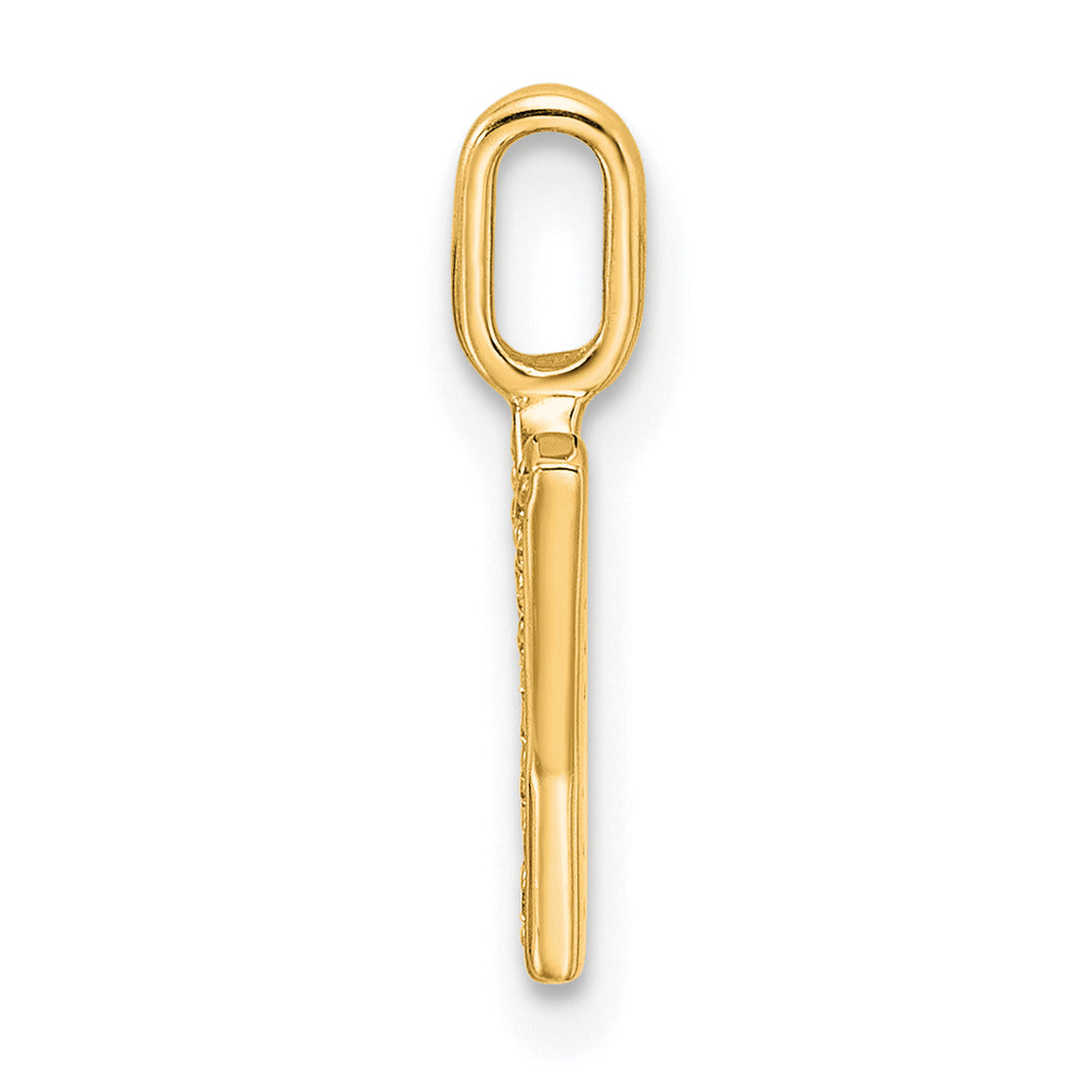 14K  Gold Diamond Letter Y Initial Pendant