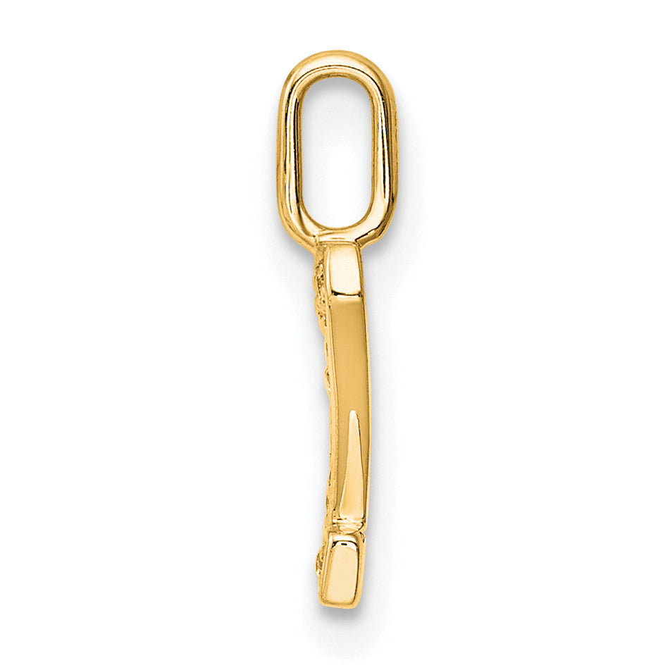 14K Yellow Gold Diamond Letter Z Initial Pendant Secondary image