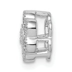 14k White Gold 1/4 carat Lab Grown Diamond VS/SI+ G+ Complete Floral Chain Slide Pendant