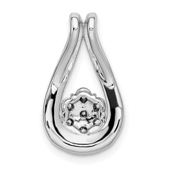 14k White Gold 1/5 carat Lab Grown Diamond VS/SI+ G+ Fashion Teardrop Chain Slide Pendant