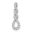 10k White Gold Diamond Twist Chain Slide